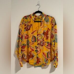 Pilcro Floral Yellow Blouse
